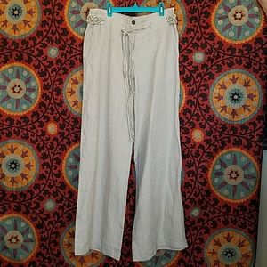 100% Linen palazzo pants